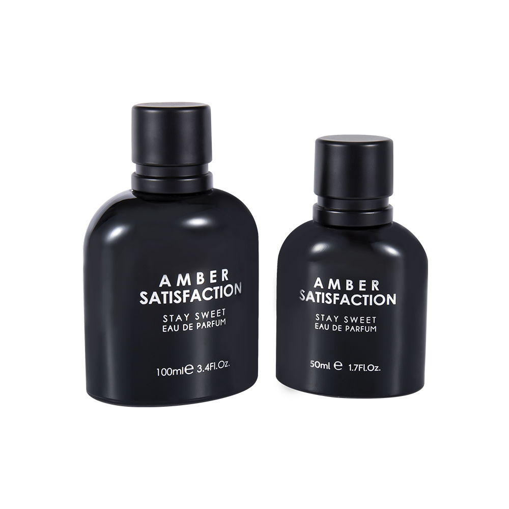 GC3894-WJ176 100 мл ярко-черный стеклянный флакон для духов с цветным покрытием и пластиковой крышкой из АБС-ПП