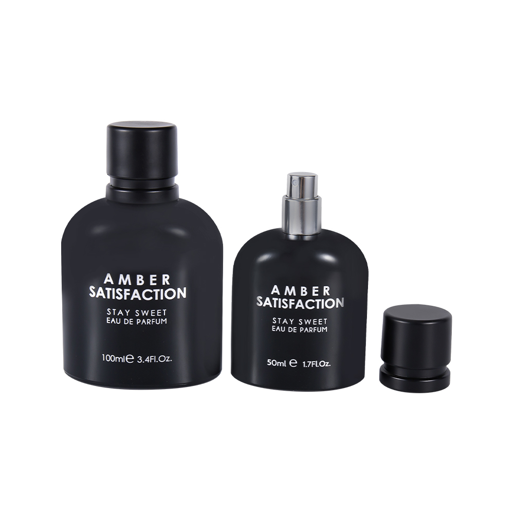 GC3894-WJ176 100 мл ярко-черный стеклянный флакон для духов с цветным покрытием и пластиковой крышкой из АБС-ПП