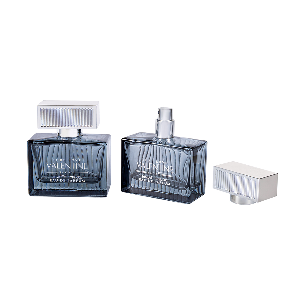 KY1111-WJ2092 50 мл стеклянный флакон духов с вертикальной полосой и УФ-накладкой из АБС-пластика