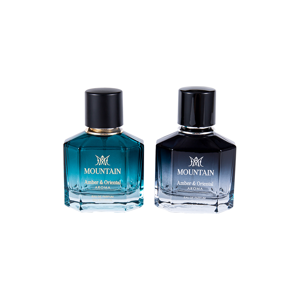 GC4030-WJ2099 Стеклянный флакон духов на 50 мл с печатным покрытием и лентой для горячего тиснения PP Abs UV Крышка для духов